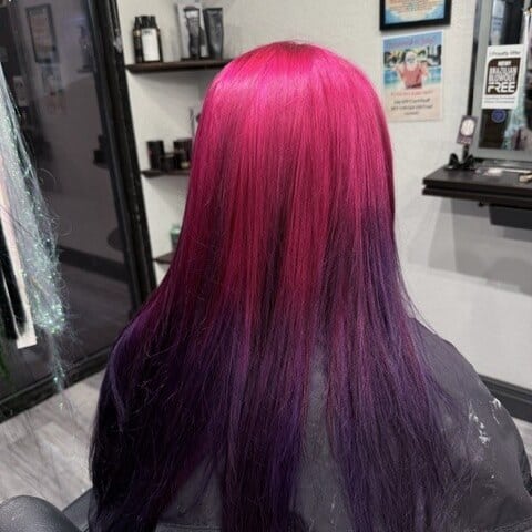 Pink to purple ombre - Salon 131 Seminole